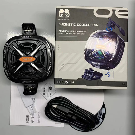 FS05 15W Semiconductor Mobile Phone Cooling Fan with Digital Display – Magnetic Gaming Radiator Cooler